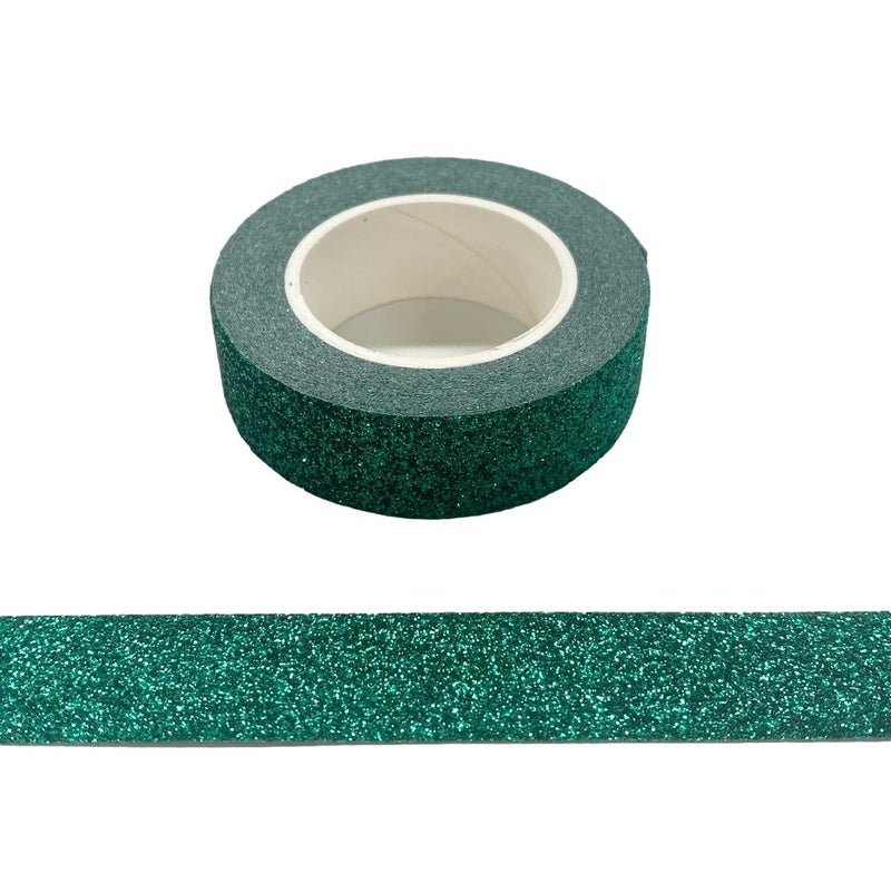 شريط لاصق لاصق ذاتي اللصق من Syntego Green Glitter على زخرفة لامعة لاصقة - Image 2